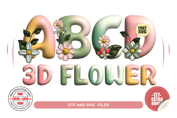 3D Flower Font: A Bloom of Editorial Charm