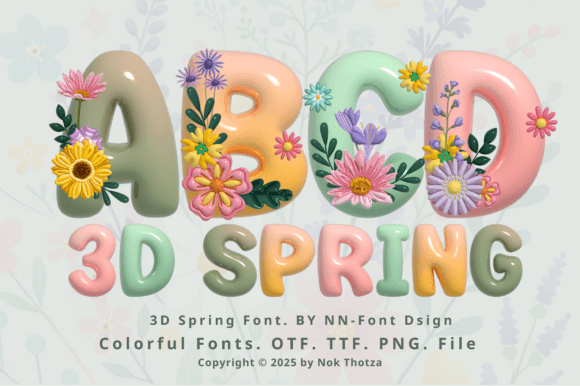 3d Spring: A Playful Font for Springtime Branding