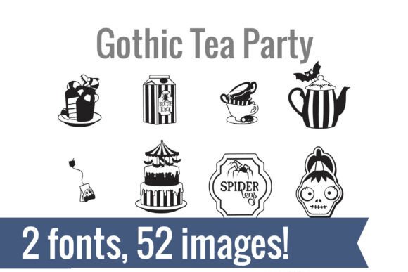 Boost Your Brand with Gothic Tea Party Dingbats
