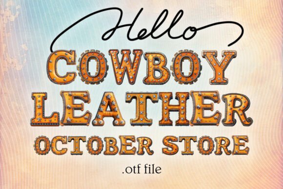 Boost Your Brand with the Cowboy Leather Alphabet Typeface