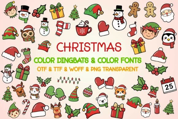Christmas Color Dingbats: A Font for Festive Campaigns