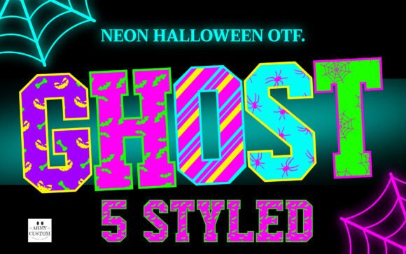 How Halloweenneon Spider Boosts Brand Identity with Bold Typography