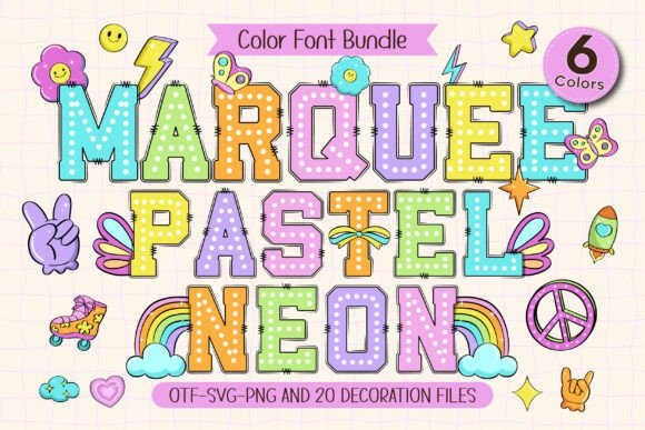 Marquee Pastel Neon: A Font That Brings Playfulness to Every Project