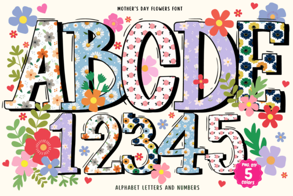 Mother's Day Flowers Font for Web Design