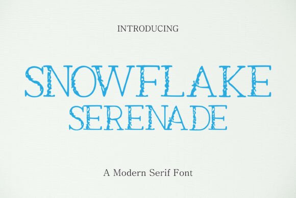 Snowflake Serenade: A Winter-Inspired Serif for Branding Magic