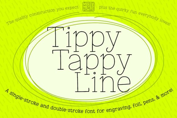Tippy Tappy Line: A Serif Font for Handmade Crafters