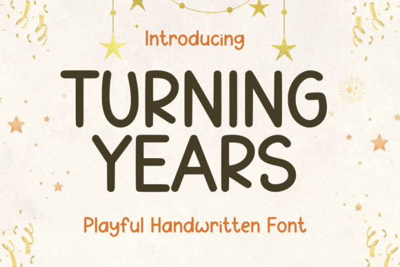 Turning Years: A Handwritten Font for Web Design and Branding