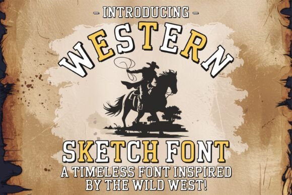 Western Sketch Font for Editorial Design